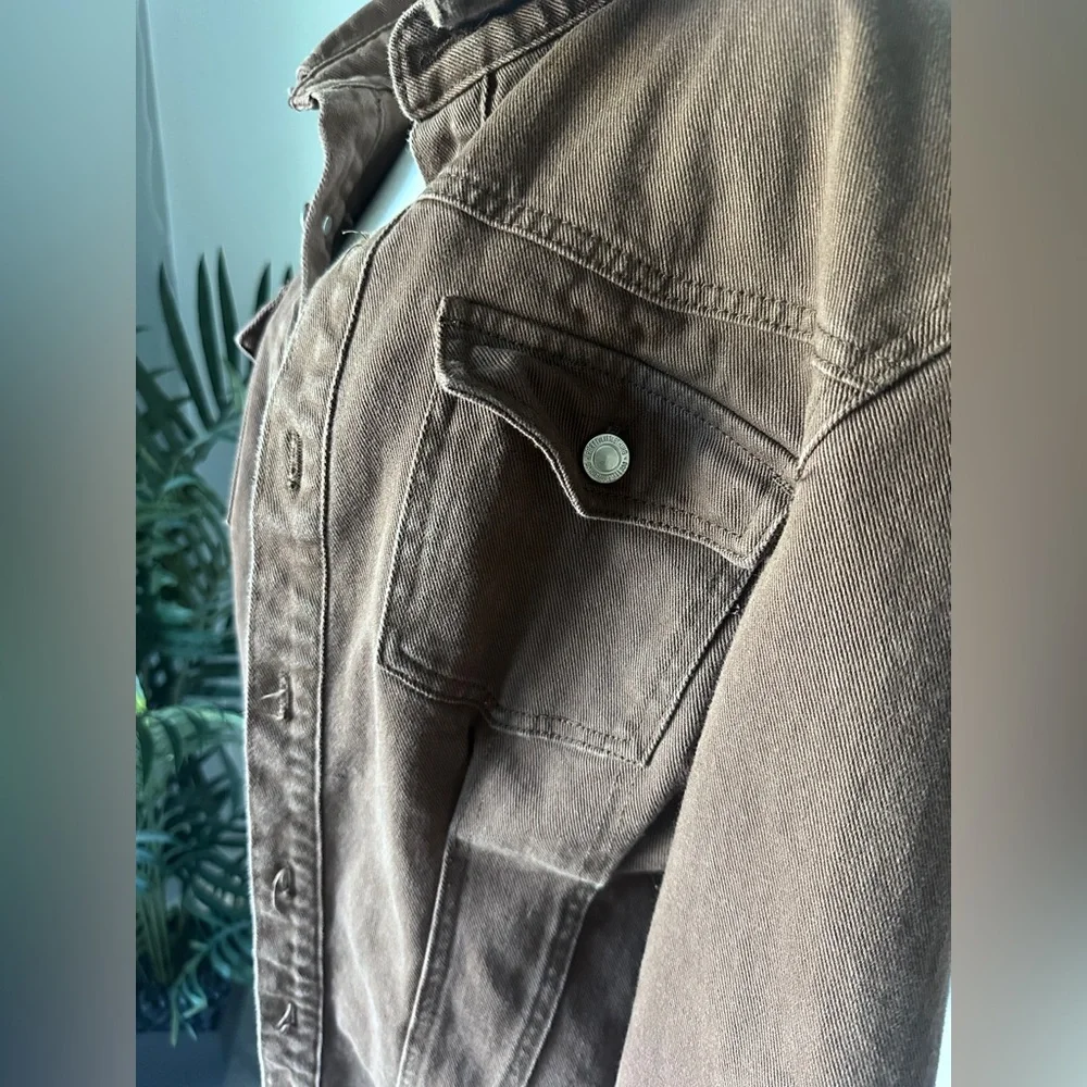 PrettyLittleThing Women’s Cowgirl Chocolate Denim Jean Jacket/Dress Size 6 - Picture 5 of 9